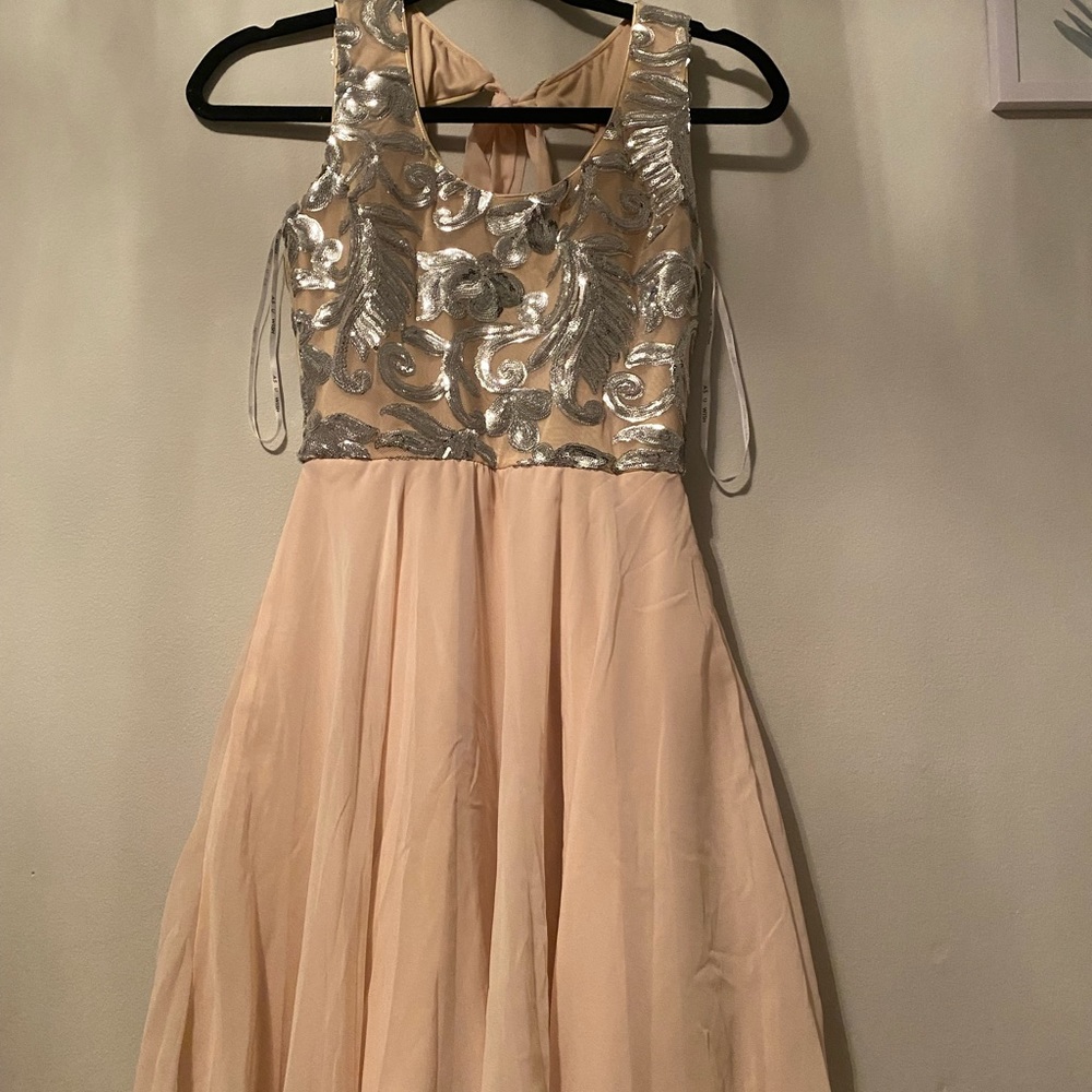 Thigh high prom dress